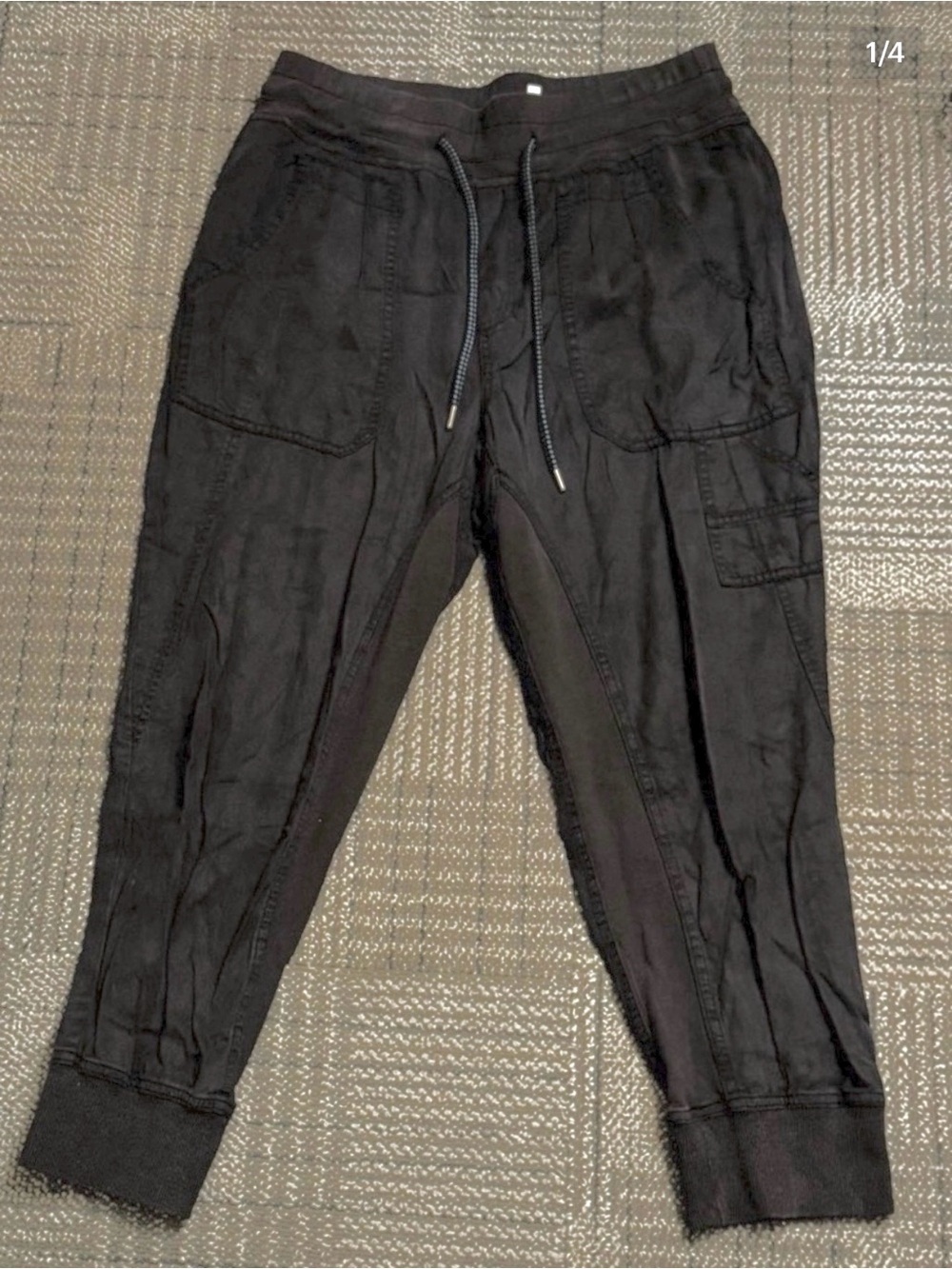 Anthropologie The Nomad Black Joggers Size Medium